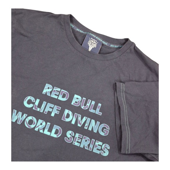 Red Bull Cliff Diving World Series Splash Short Sleeve T-Shirt Navy Men's 2XL - Picture 1 of 5